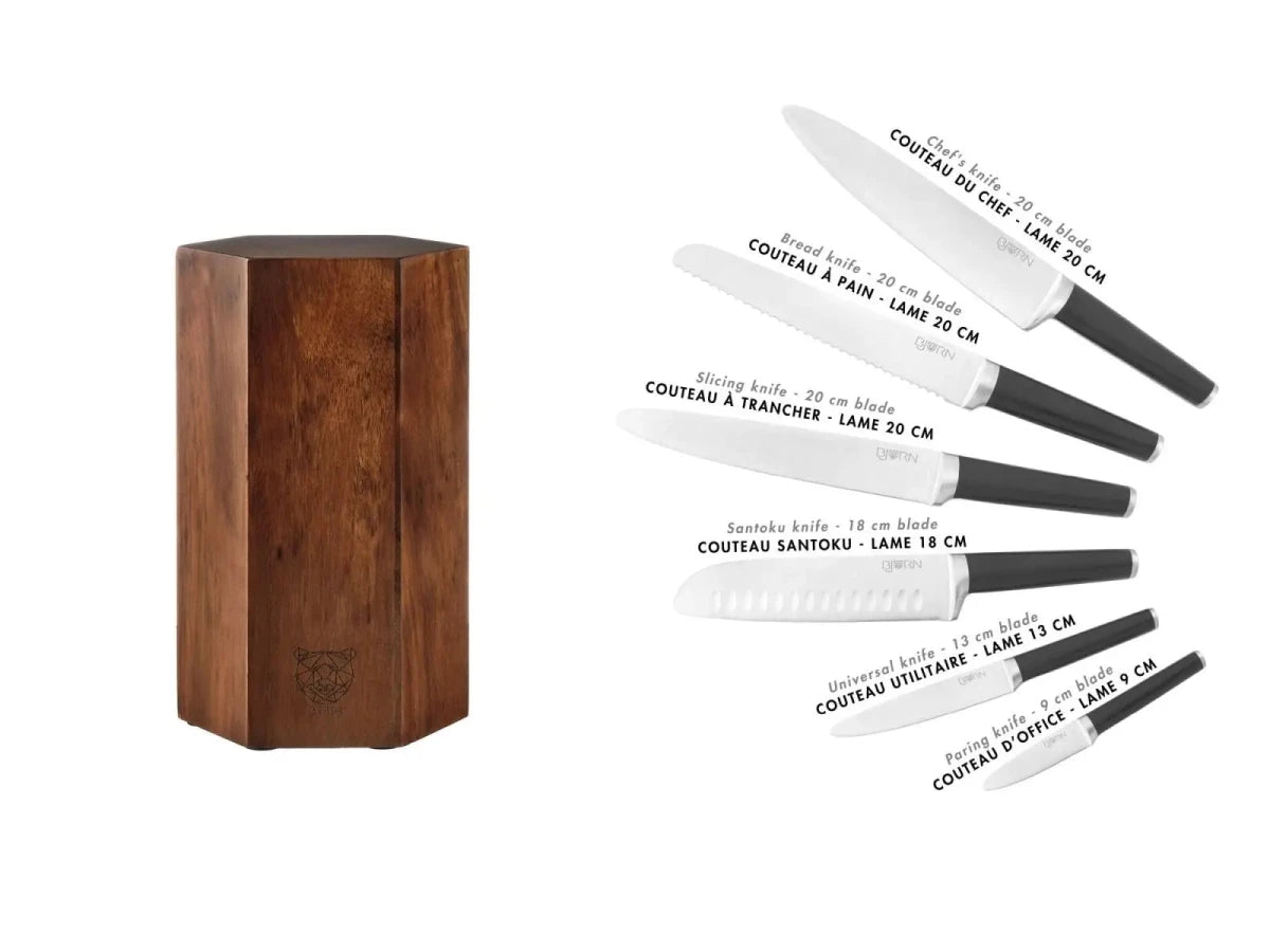 Björn Küchenmesserblock - Set JONA IMATRA - 7 tlg. - Braun kaufen Bjorn Schweiz Webshop Onlineshop
