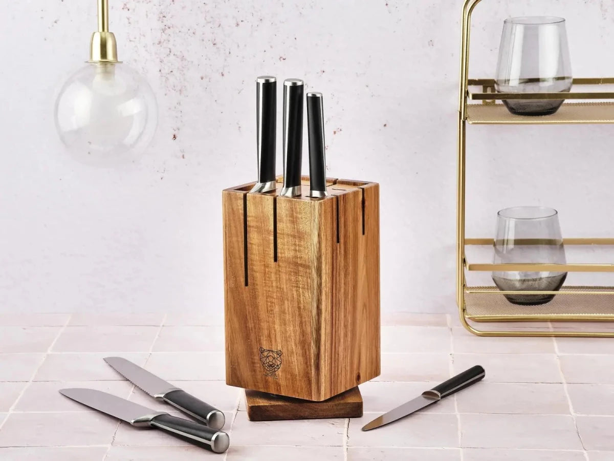 Björn Küchenmesserblock - Set JONA SKAGEN - 7 tlg. - Braun kaufen Bjorn Schweiz Webshop Onlineshop