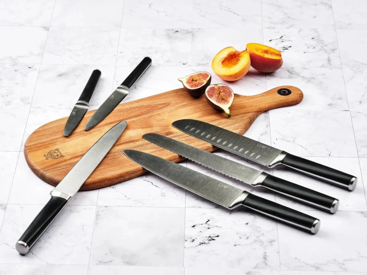 Björn Küchenmesserblock - Set JONA VANTAA - 7 tlg. - Braun kaufen Bjorn Schweiz Webshop Onlineshop