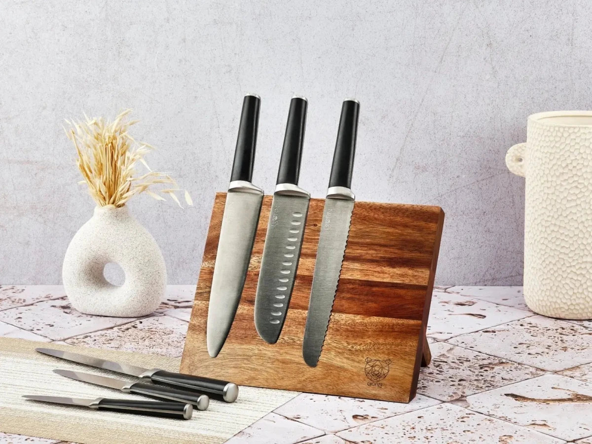 Björn Küchenmesserblock - Set JONA VANTAA - 7 tlg. - Braun kaufen Bjorn Schweiz Webshop Onlineshop