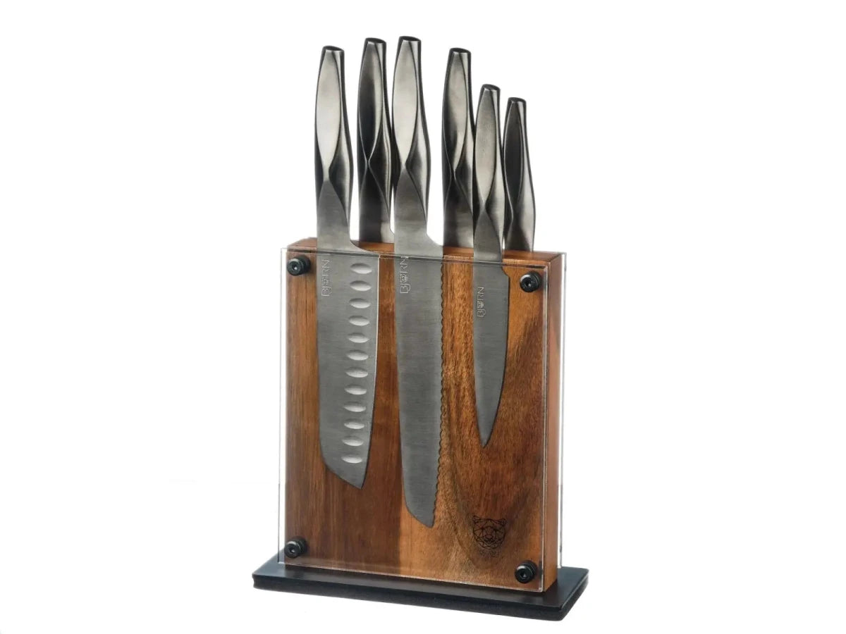 Björn Küchenmesserblock - Set LARUS RAUMA - 7 tlg. - Braun kaufen Bjorn Schweiz Webshop Onlineshop