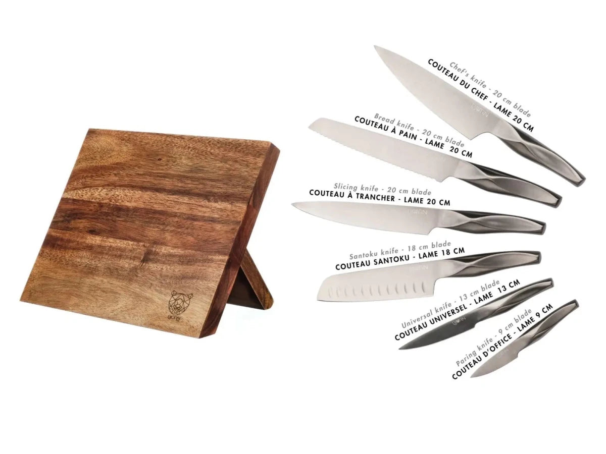 Björn Küchenmesserblock - Set LARUS VANTAA - 7 tlg. - Braun kaufen Bjorn Schweiz Webshop Onlineshop