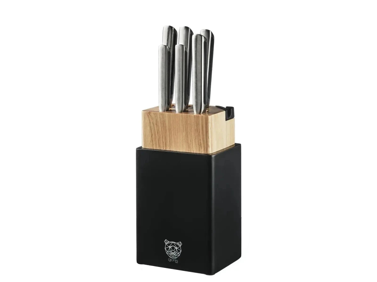 Björn Küchenmesserblock - Set LOKI PORVOO - 8 tlg. - Schwarz kaufen Bjorn Schweiz Webshop Onlineshop