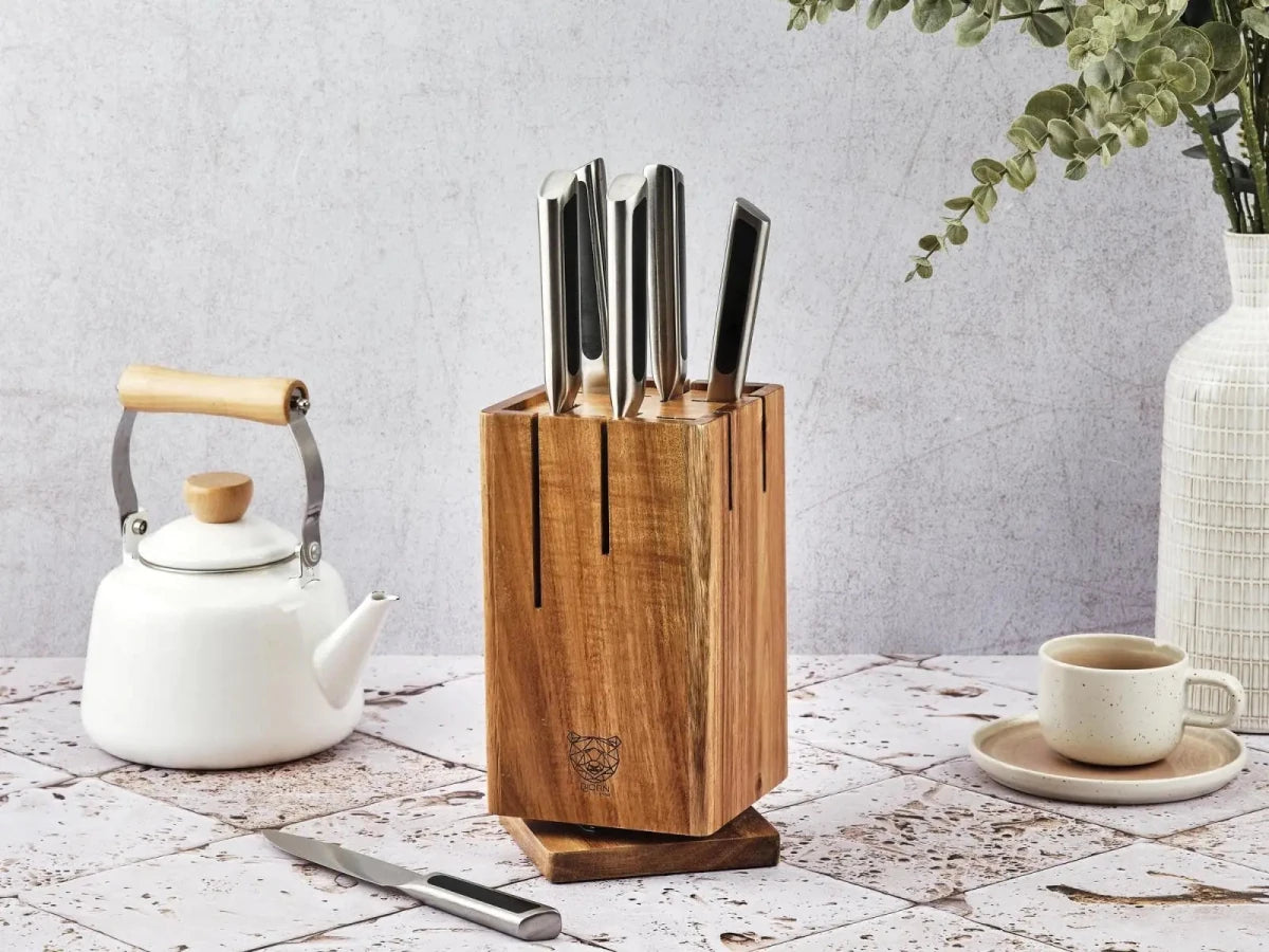 Björn Küchenmesserblock - Set LOKI SKAGEN - 7 tlg. - Braun kaufen Bjorn Schweiz Webshop Onlineshop