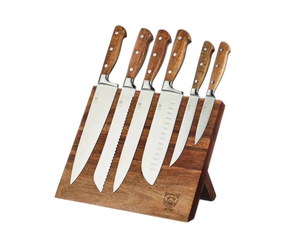 Björn Küchenmesserblock - Set LOKI VANTAA - 7 tlg. - Braun kaufen Bjorn Schweiz Webshop Onlineshop