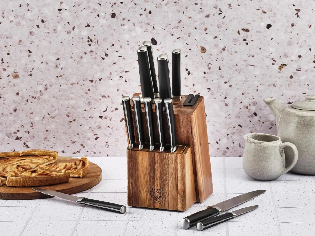 Björn Messerblock mit integriertem Schärfer LOVIISA - 2 tlg. - Braun kaufen Bjorn Schweiz Webshop Onlineshop
