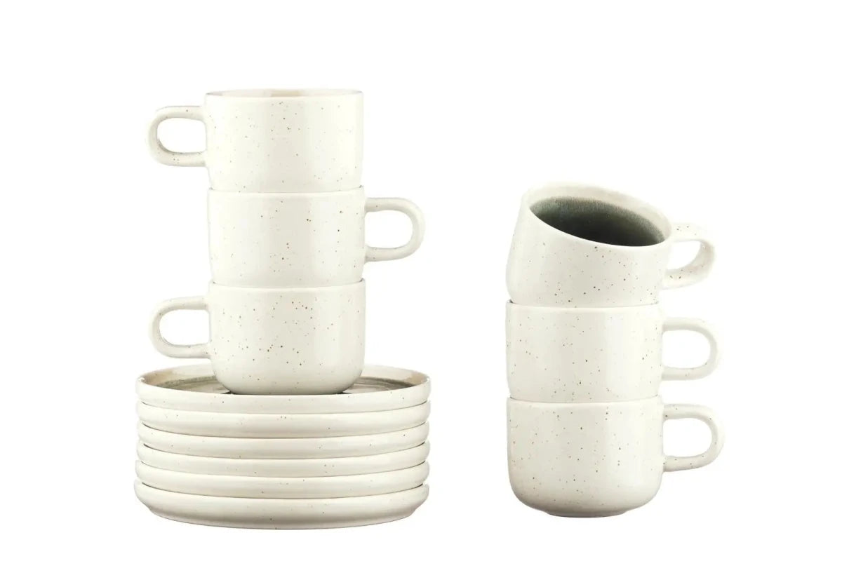 Björn Tassen 200ml und Untertasse Ø15cm OXYGEN - 12 tlg. - Graugrün kaufen Bjorn Schweiz Webshop Onlineshop