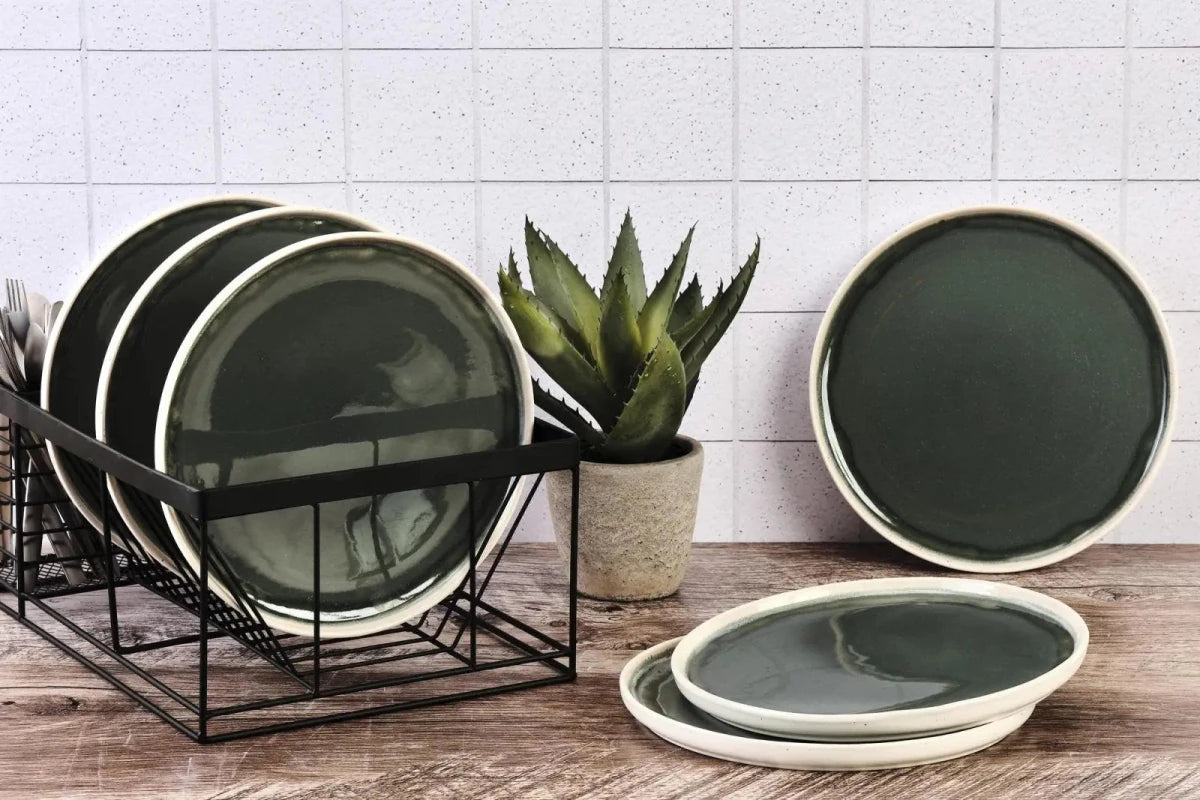Björn Teller - Set OXYGEN Ø27cm - 6 tlg. - Graugrün kaufen Bjorn Schweiz Webshop Onlineshop