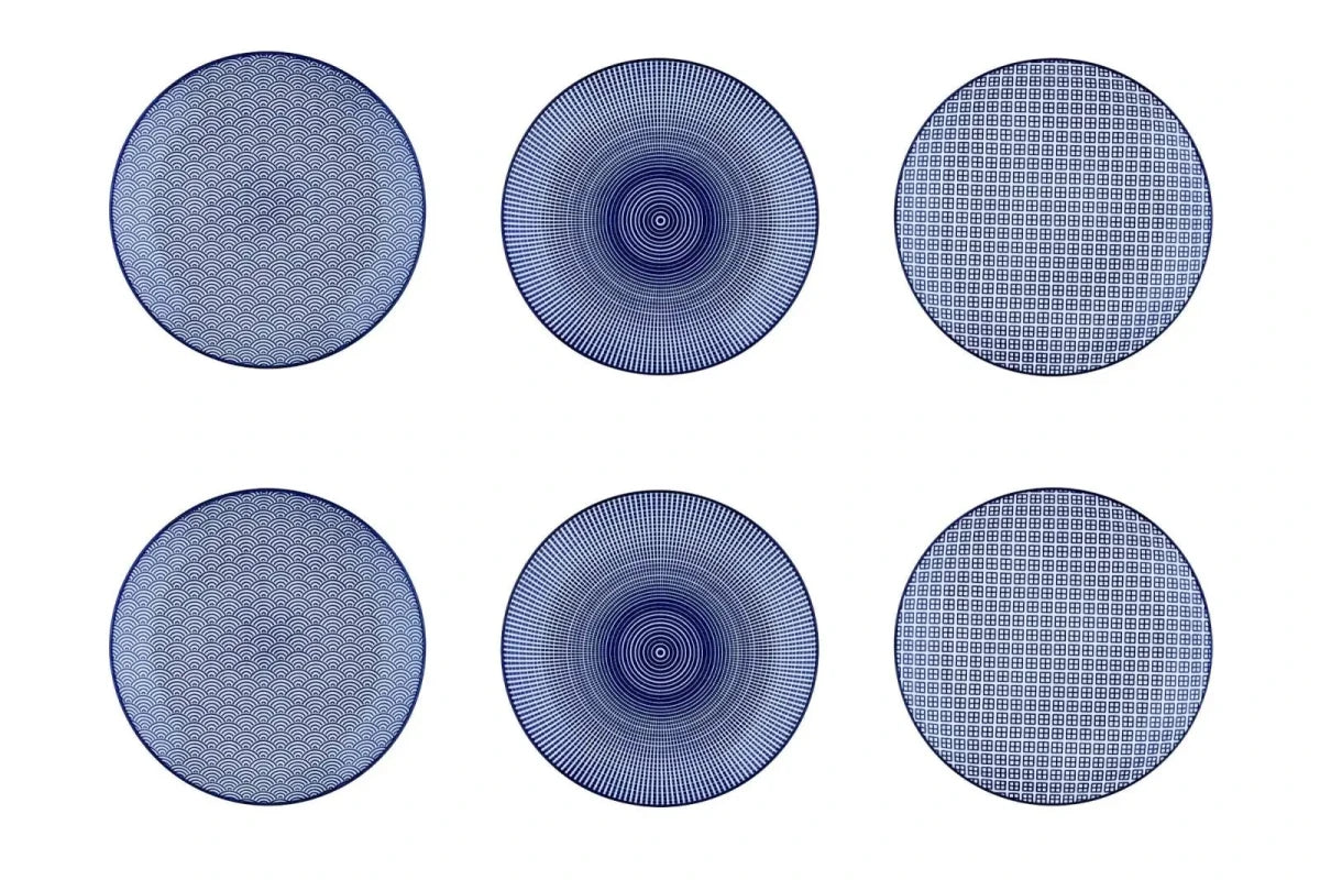 Björn Teller - Set PATTERN Ø21cm - 6 tlg. - Dunkelblau kaufen Bjorn Schweiz Webshop Onlineshop
