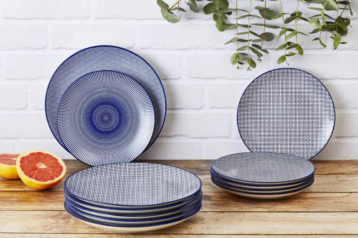 Björn Teller - Set PATTERN Ø21cm - 6 tlg. - Dunkelblau kaufen Bjorn Schweiz Webshop Onlineshop