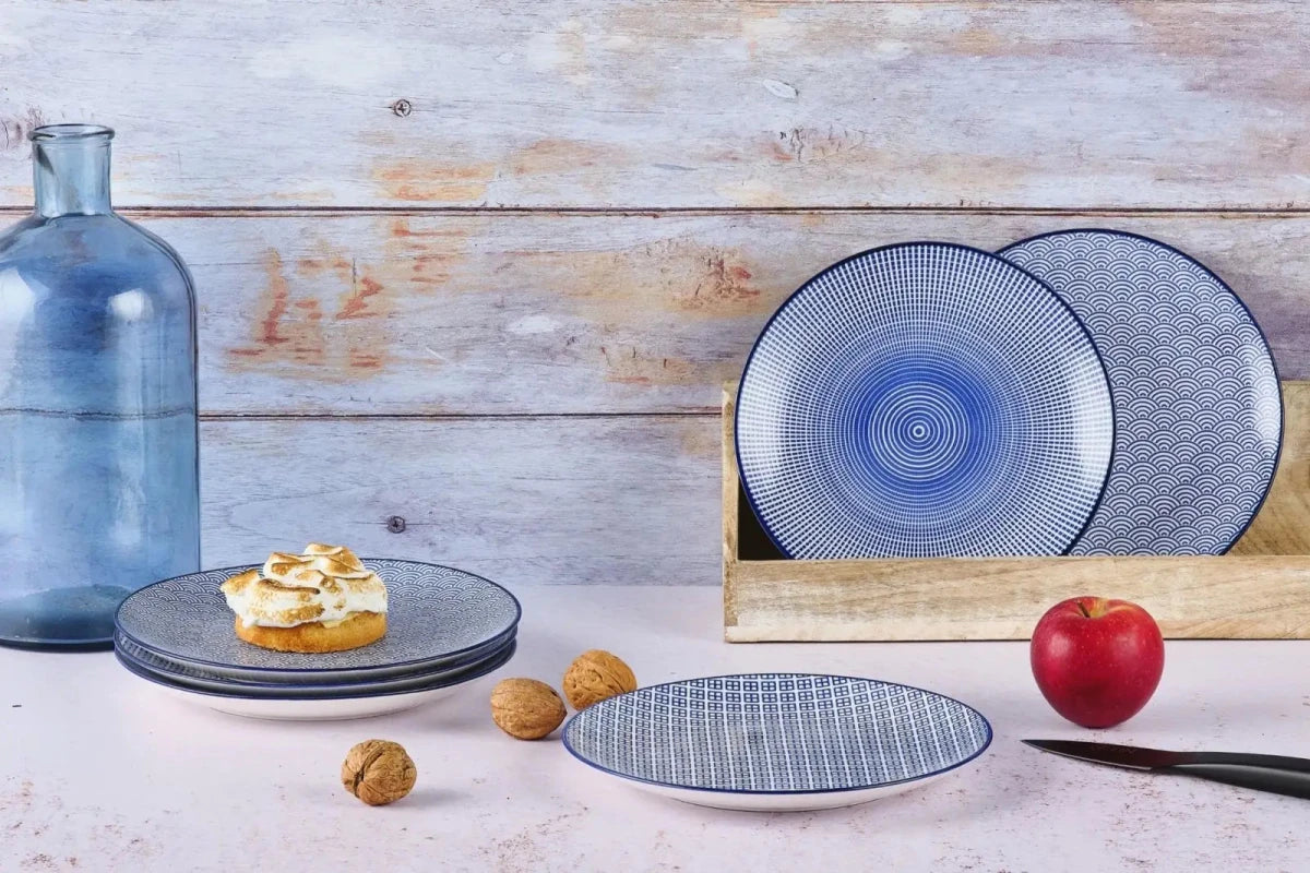 Björn Teller - Set PATTERN Ø21cm - 6 tlg. - Dunkelblau kaufen Bjorn Schweiz Webshop Onlineshop