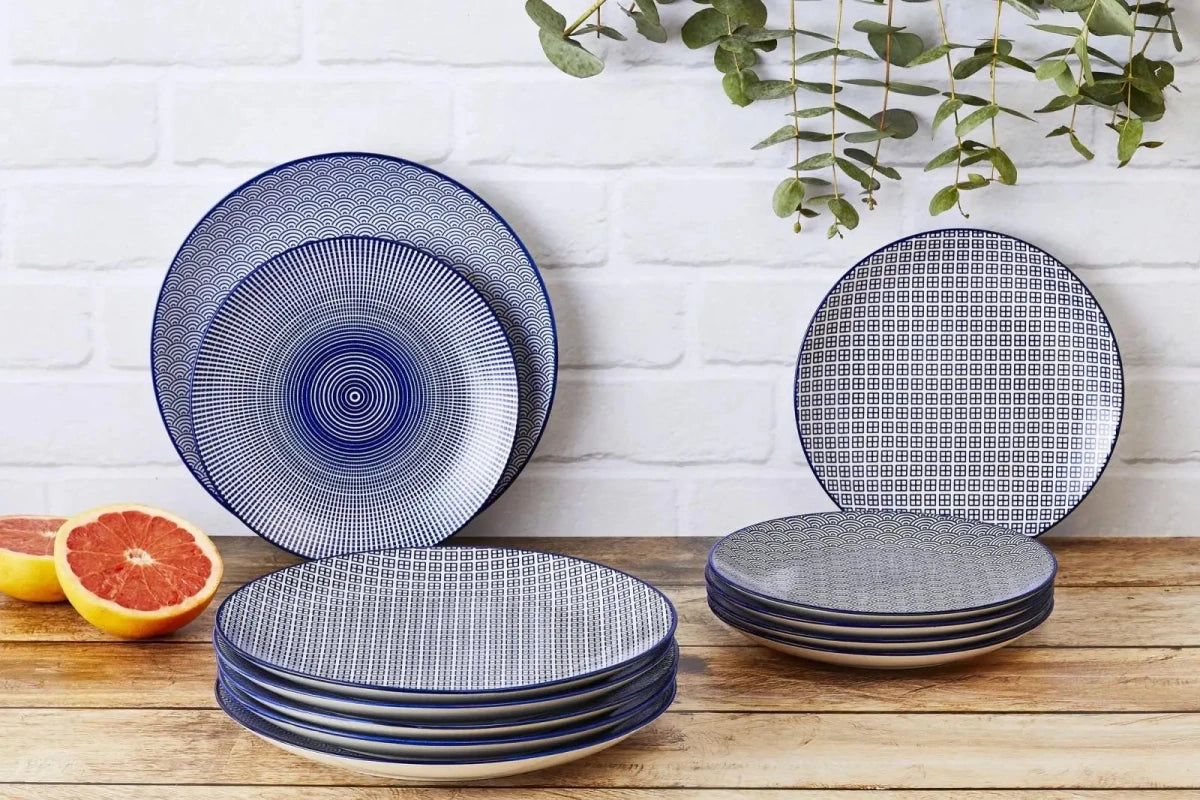 Björn Teller - Set PATTERN Ø26cm - 6 tlg. - Dunkelblau kaufen Bjorn Schweiz Webshop Onlineshop