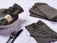 Björn Tischserviette - Leinen & Baumwolle - 6 tlg. - Anthrazit kaufen Bjorn Schweiz Webshop Onlineshop