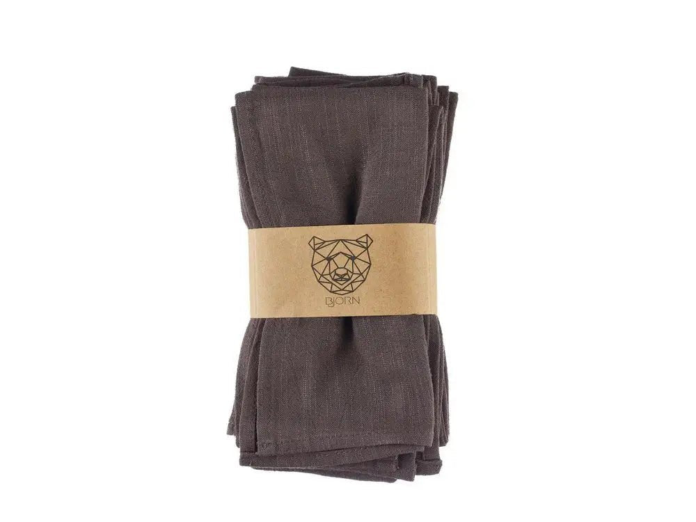 Björn Tischserviette - Leinen & Baumwolle - 6 tlg. - Braun kaufen Bjorn Schweiz Webshop Onlineshop