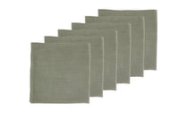 Björn Tischserviette - Leinen & Baumwolle - 6 tlg. - Grau/Grün kaufen Bjorn Schweiz Webshop Onlineshop