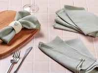 Björn Tischserviette - Leinen & Baumwolle - 6 tlg. - Hellgrün kaufen Bjorn Schweiz Webshop Onlineshop