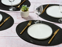 Björn Tischset "oval" - recycelter Filz - 6 tlg. - Schwarz kaufen Bjorn Schweiz Webshop Onlineshop