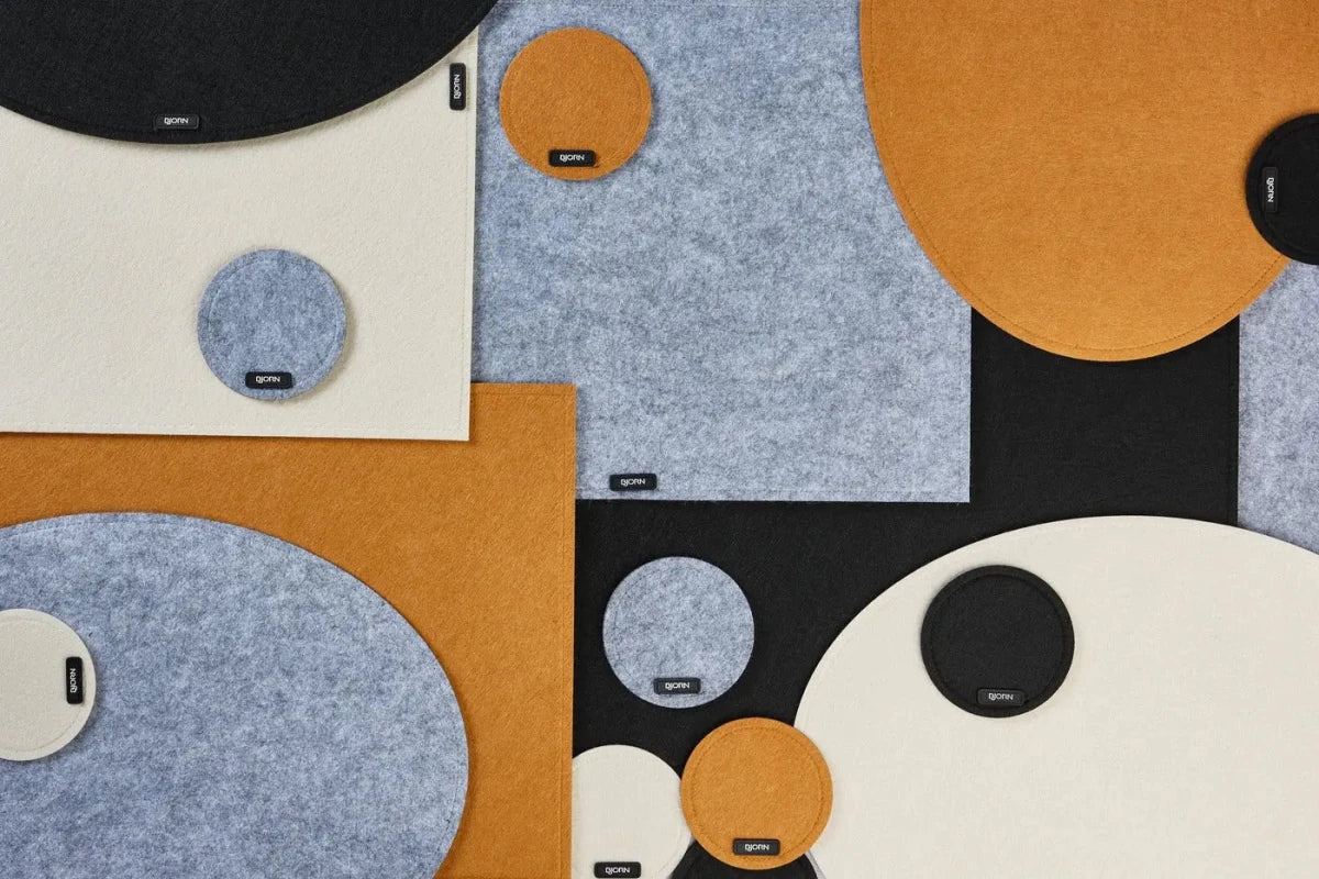 Björn Tischset "oval" - recycelter Filz - 6 tlg. - Schwarz kaufen Bjorn Schweiz Webshop Onlineshop