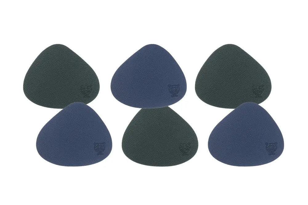 Björn Wendbare Untersetzer "stone" - recyceltes Leder - 6 tlg. - Blau/Grau kaufen Bjorn Schweiz Webshop Onlineshop