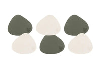 Björn Wendbare Untersetzer "stone" - recyceltes Leder - 6 tlg. - Creme/Grün kaufen Bjorn Schweiz Webshop Onlineshop