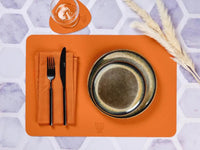 Björn Wendbare Untersetzer "stone" - recyceltes Leder - 6 tlg. - Orange/Braun kaufen Bjorn Schweiz Webshop Onlineshop
