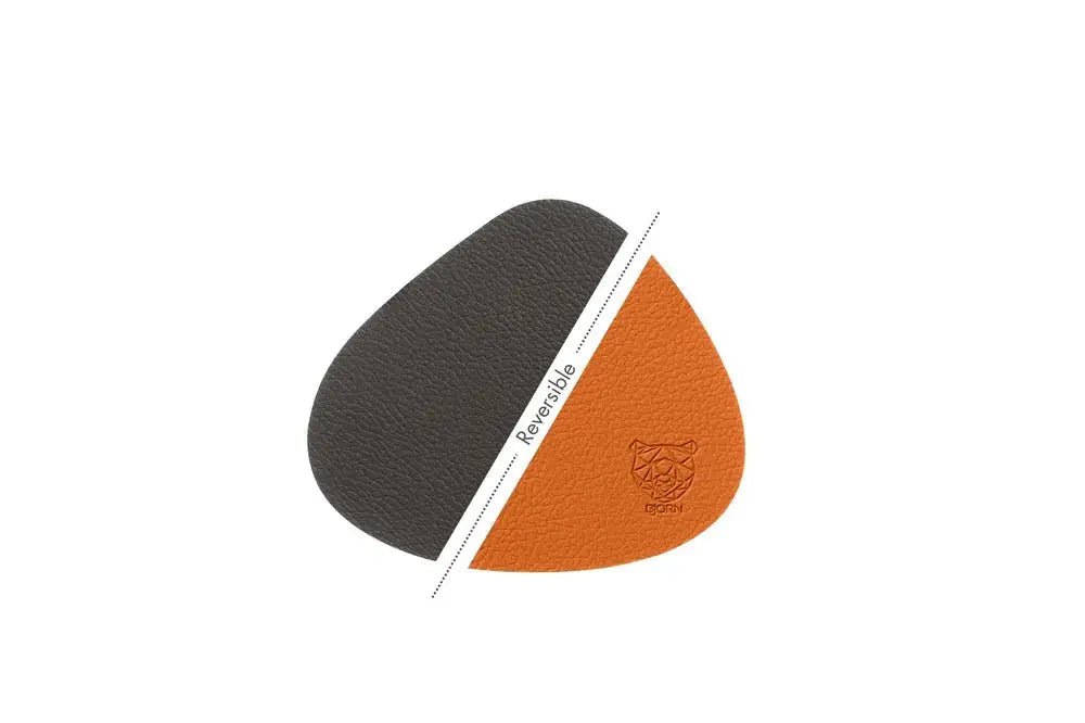 Björn Wendbare Untersetzer "stone" - recyceltes Leder - 6 tlg. - Orange/Braun kaufen Bjorn Schweiz Webshop Onlineshop