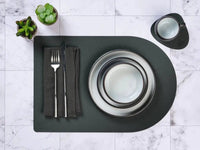 Björn Wendbares Tischset "arcus" - recyceltes Leder - 6 tlg. - Blau/Grau kaufen Bjorn Schweiz Webshop Onlineshop