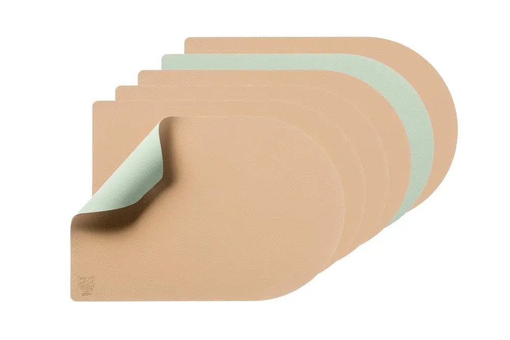 Björn Wendbares Tischset "arcus" - recyceltes Leder - 6 tlg. - Rosa/Grün kaufen Bjorn Schweiz Webshop Onlineshop