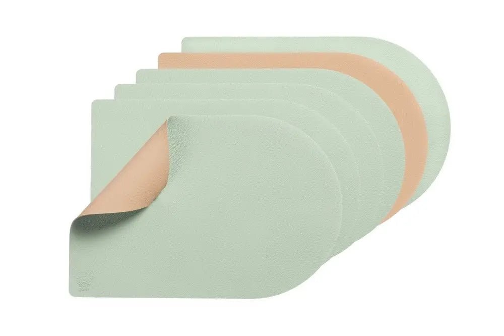 Björn Wendbares Tischset "arcus" - recyceltes Leder - 6 tlg. - Rosa/Grün kaufen Bjorn Schweiz Webshop Onlineshop