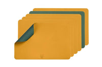 Björn Wendbares Tischset "rechteckig" - recyceltes Leder - 6 tlg. - Gelb/Grün kaufen Bjorn Schweiz Webshop Onlineshop