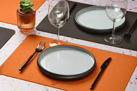 Björn Wendbares Tischset "rechteckig" - recyceltes Leder - 6 tlg. - Orange/Braun kaufen Bjorn Schweiz Webshop Onlineshop